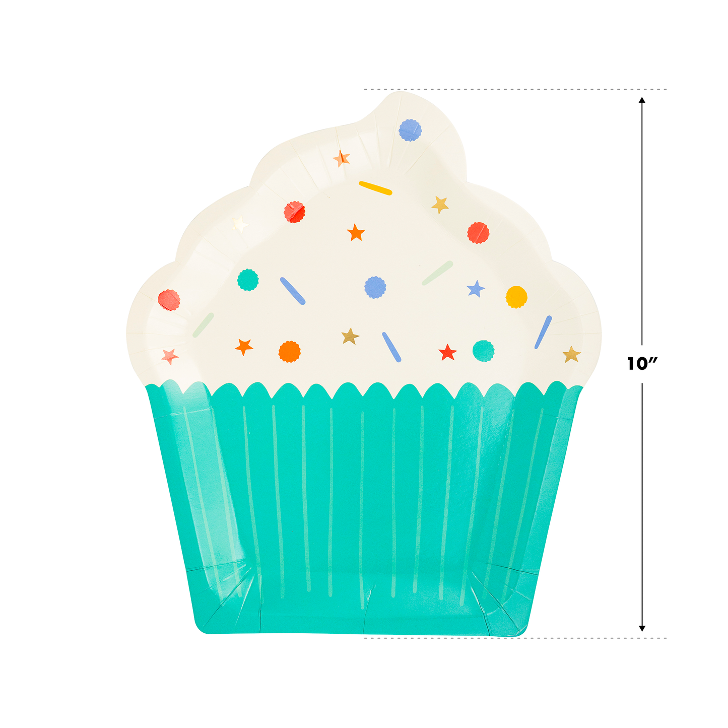 Turquoise Cupcake Shaped Paper Plates