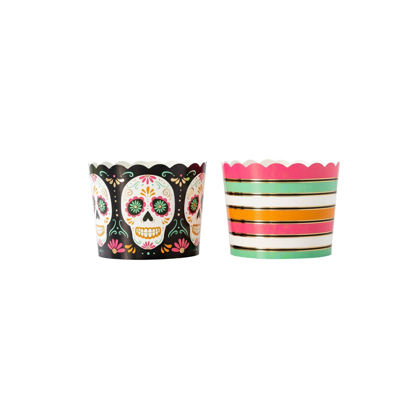 Sugar Skull & Stripe Food Cups