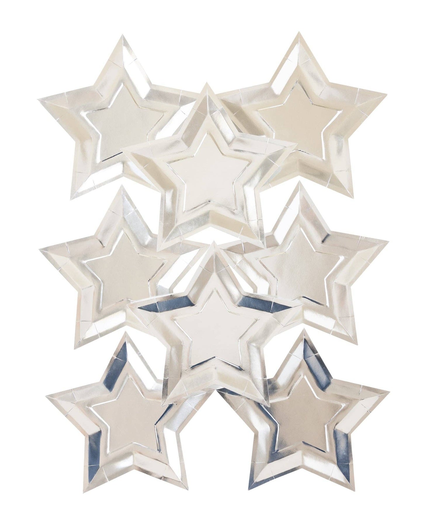 Silver Foil Star Shaped Plates