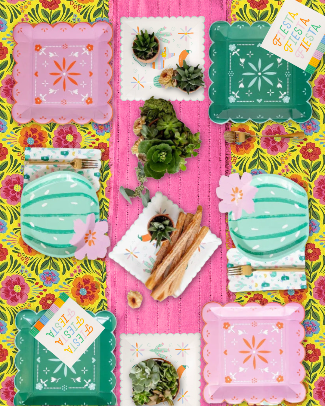 Fiesta Fringed Cocktail Napkins
