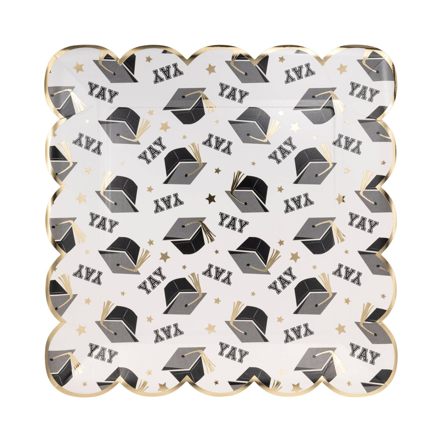 Graduation Pattern Paper Plates