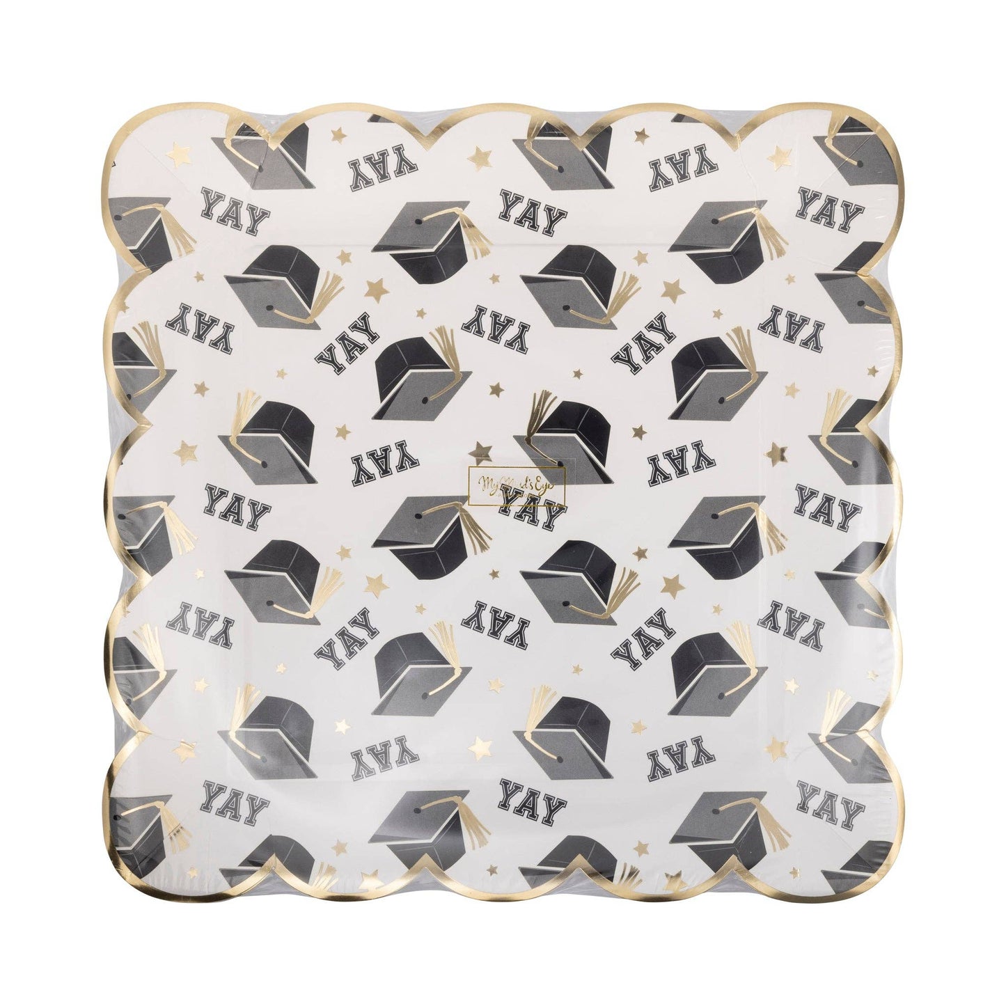 Graduation Pattern Paper Plates