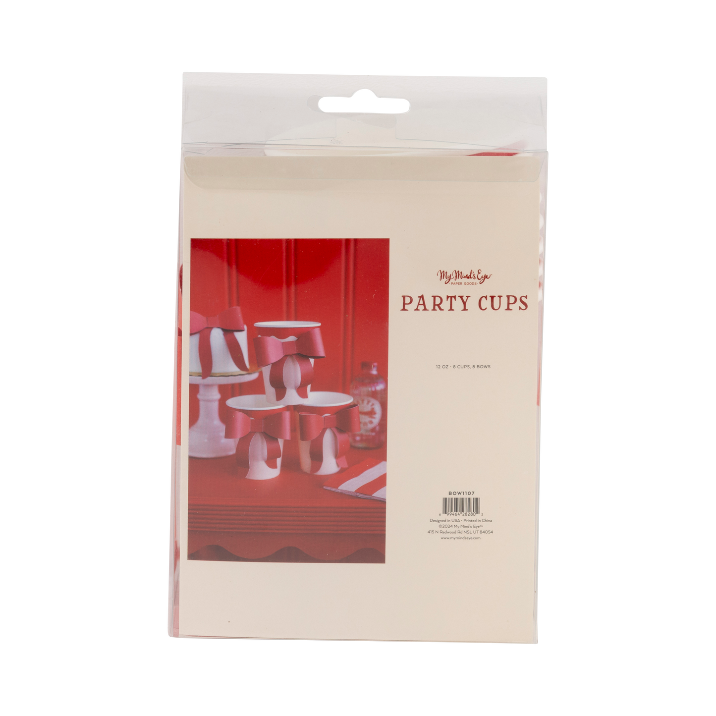 Red Bow Paper Cups