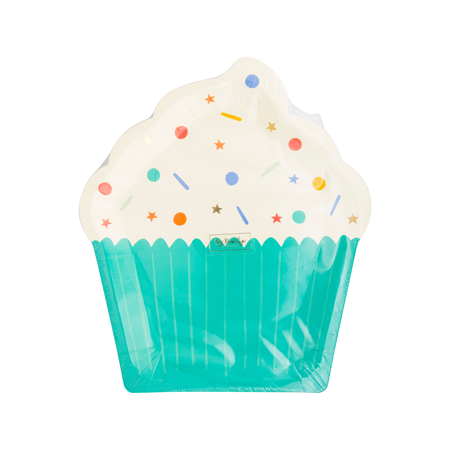Turquoise Cupcake Shaped Paper Plates
