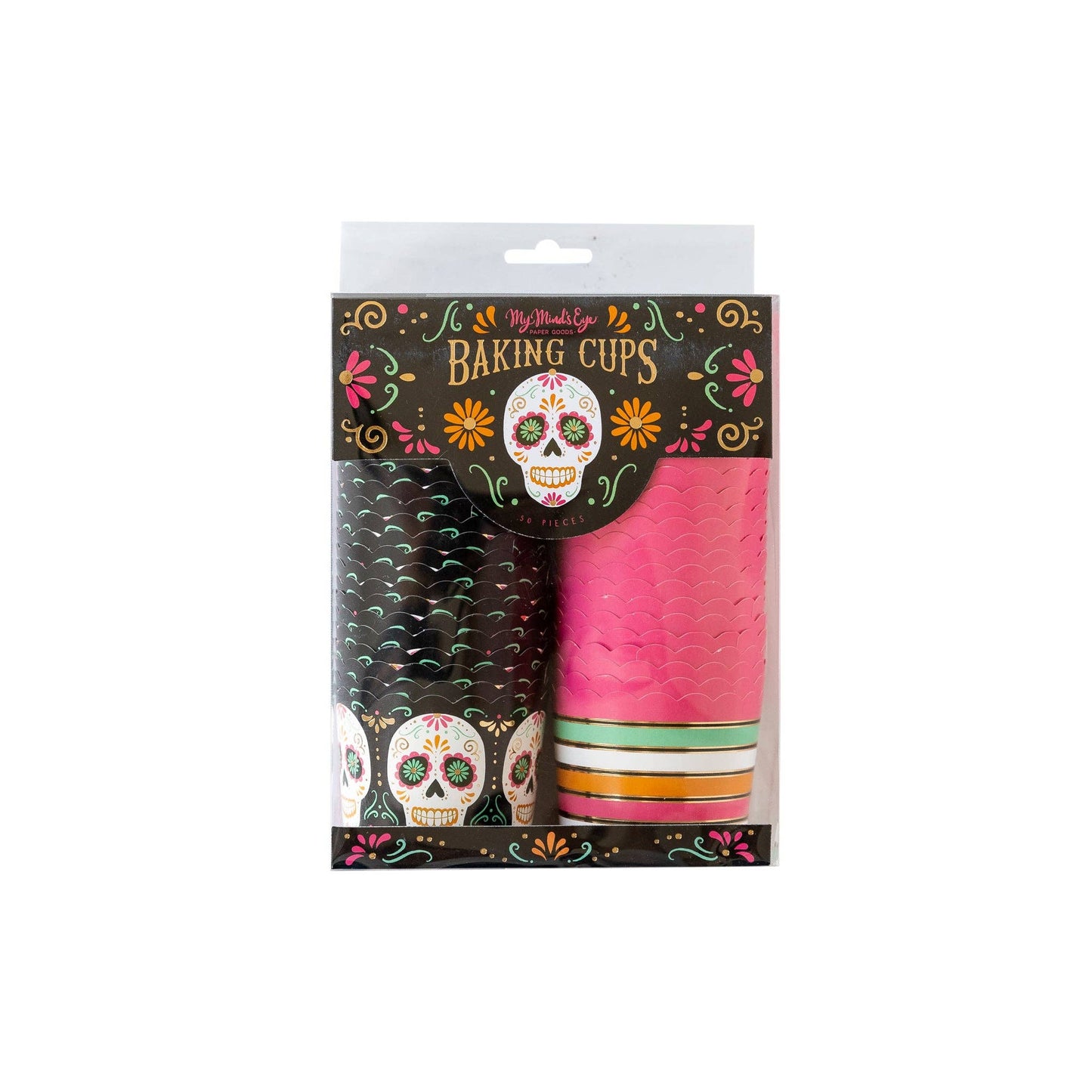 Sugar Skull & Stripe Food Cups
