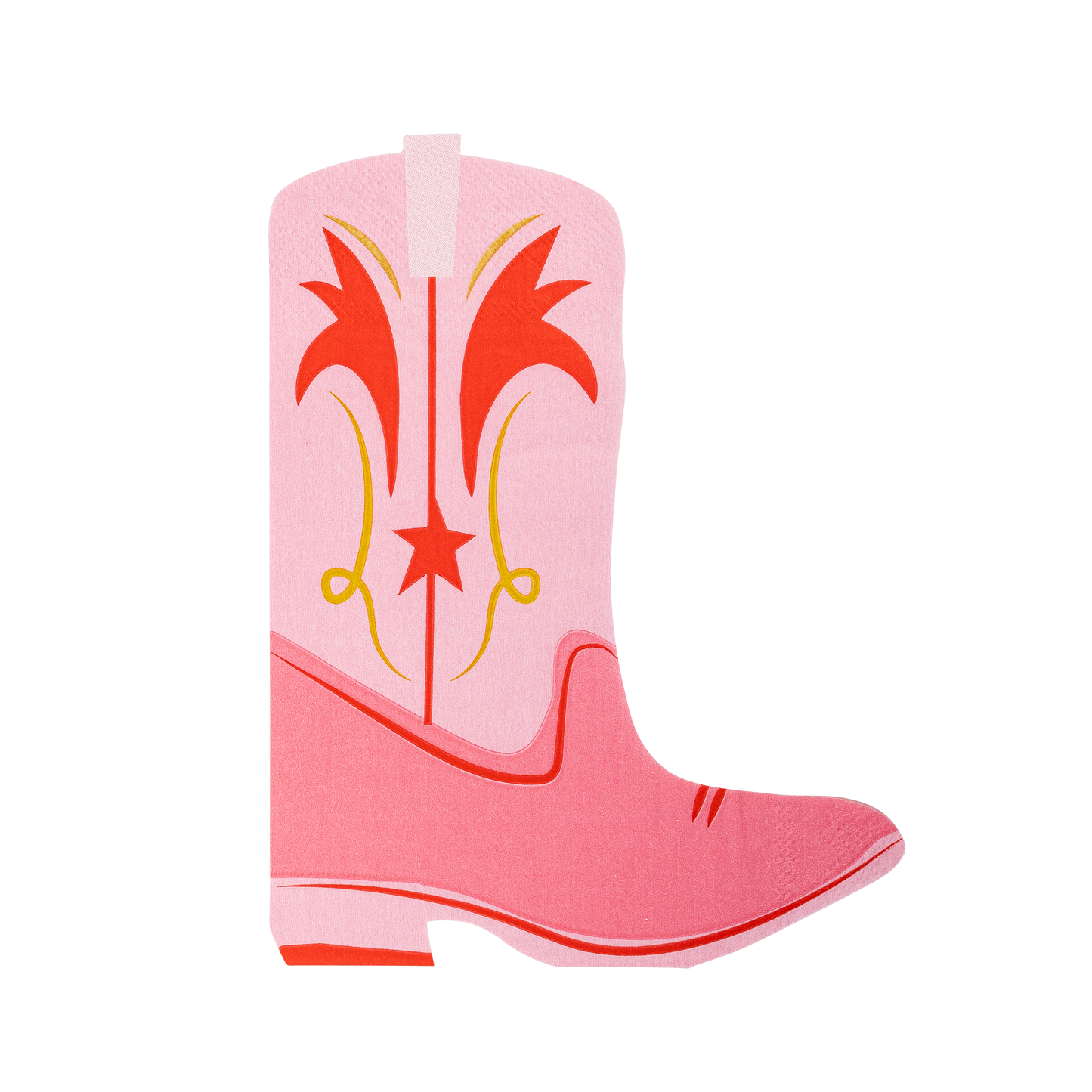 Pink Boot Shaped Paper Dinner Napkins