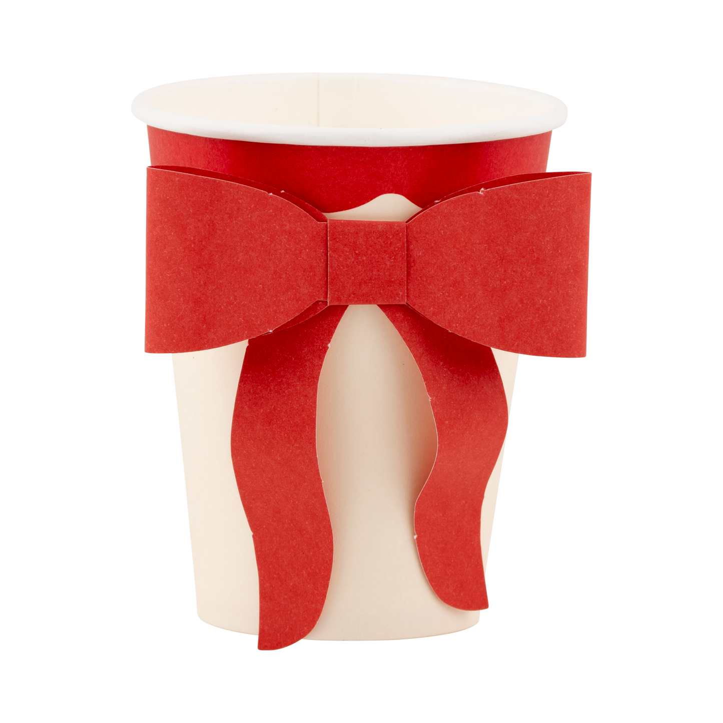 Red Bow Paper Cups