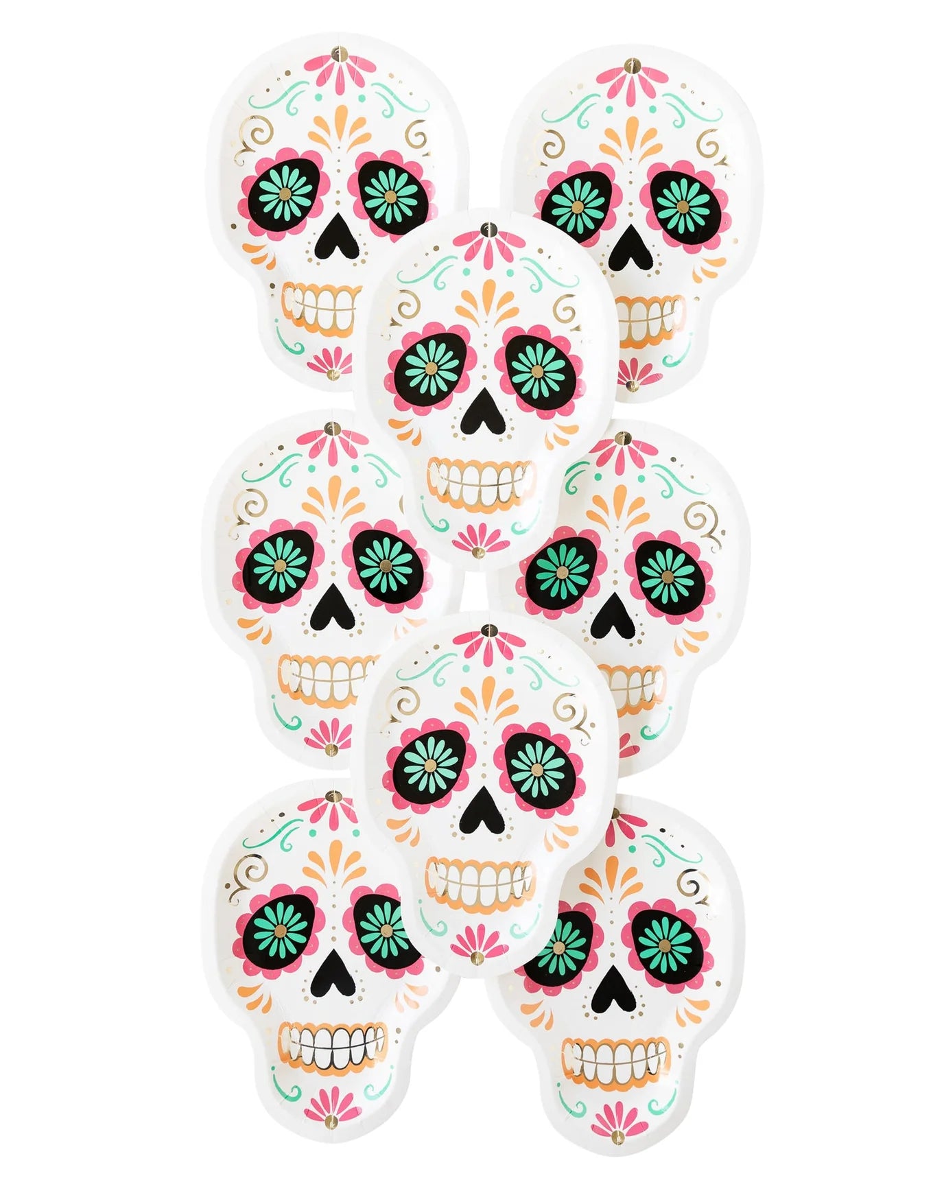 Sugar Skull Shaped Plates