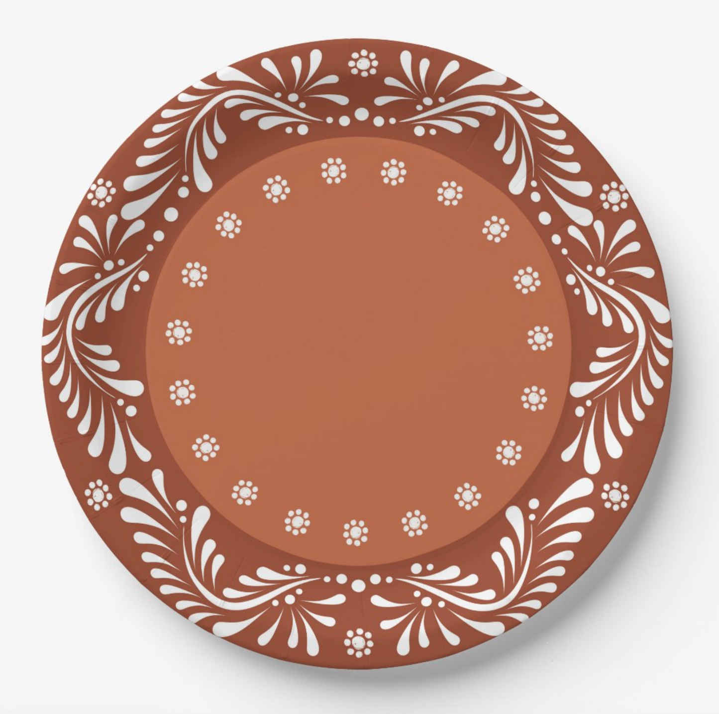 Talavera Paper Plates - Terracotta 9" (set of 8)