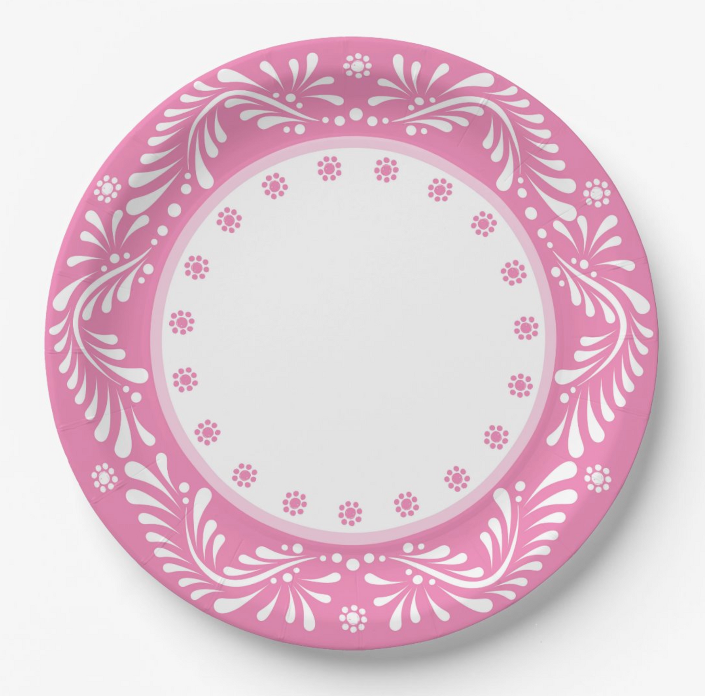 Talavera Paper Plates - Pink 9" (set of 8)