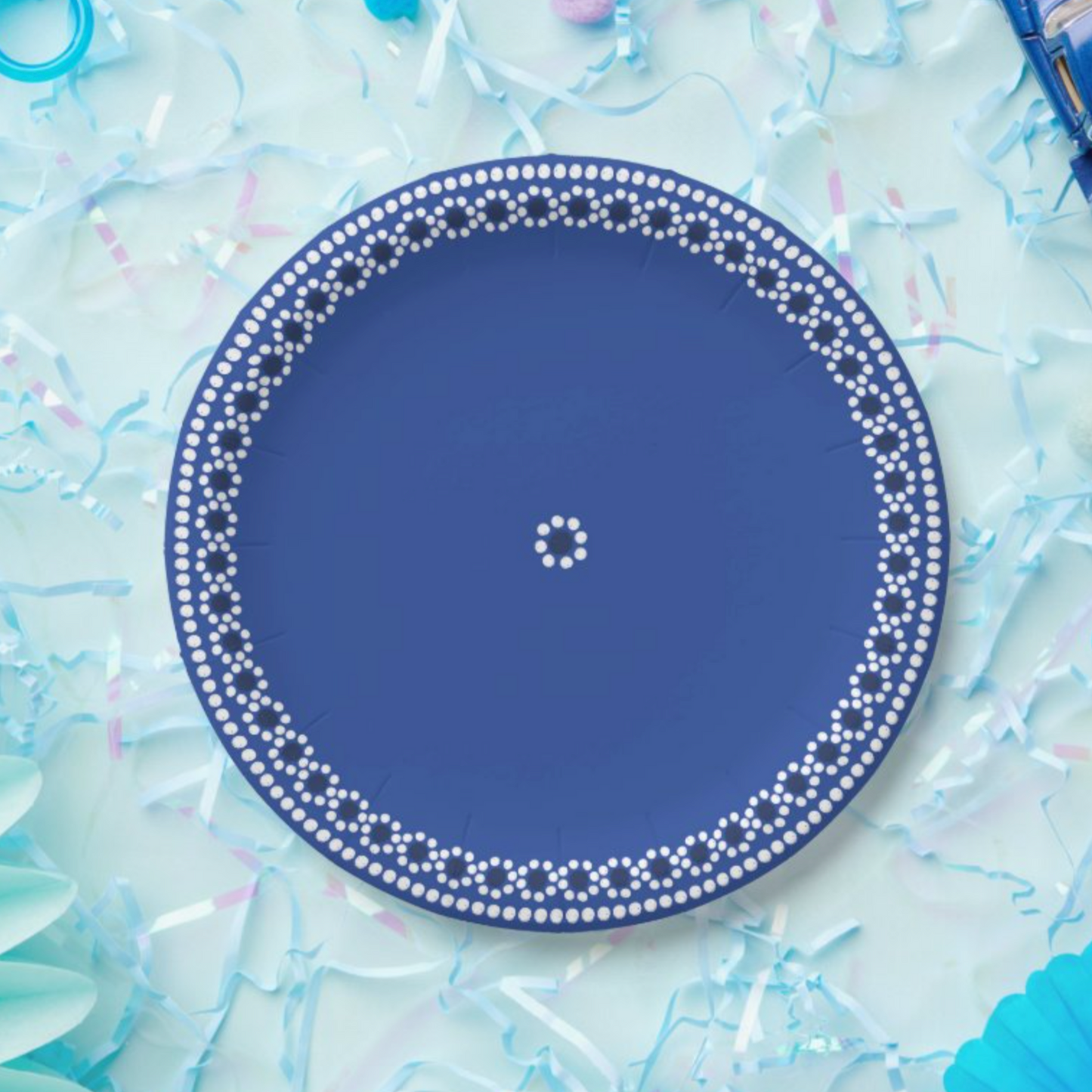 Capula Barro Paper Plates - Blue 7" (set of 8)