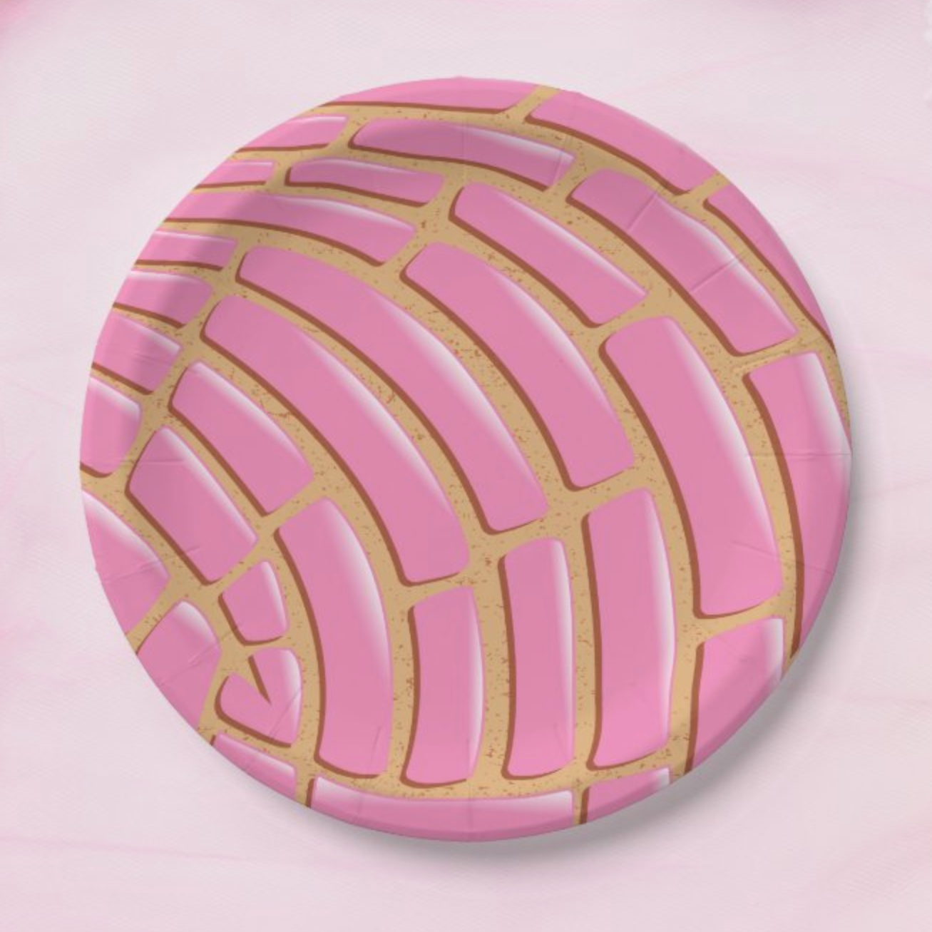 Concha Paper Plates - Pink 7" (set of 8)
