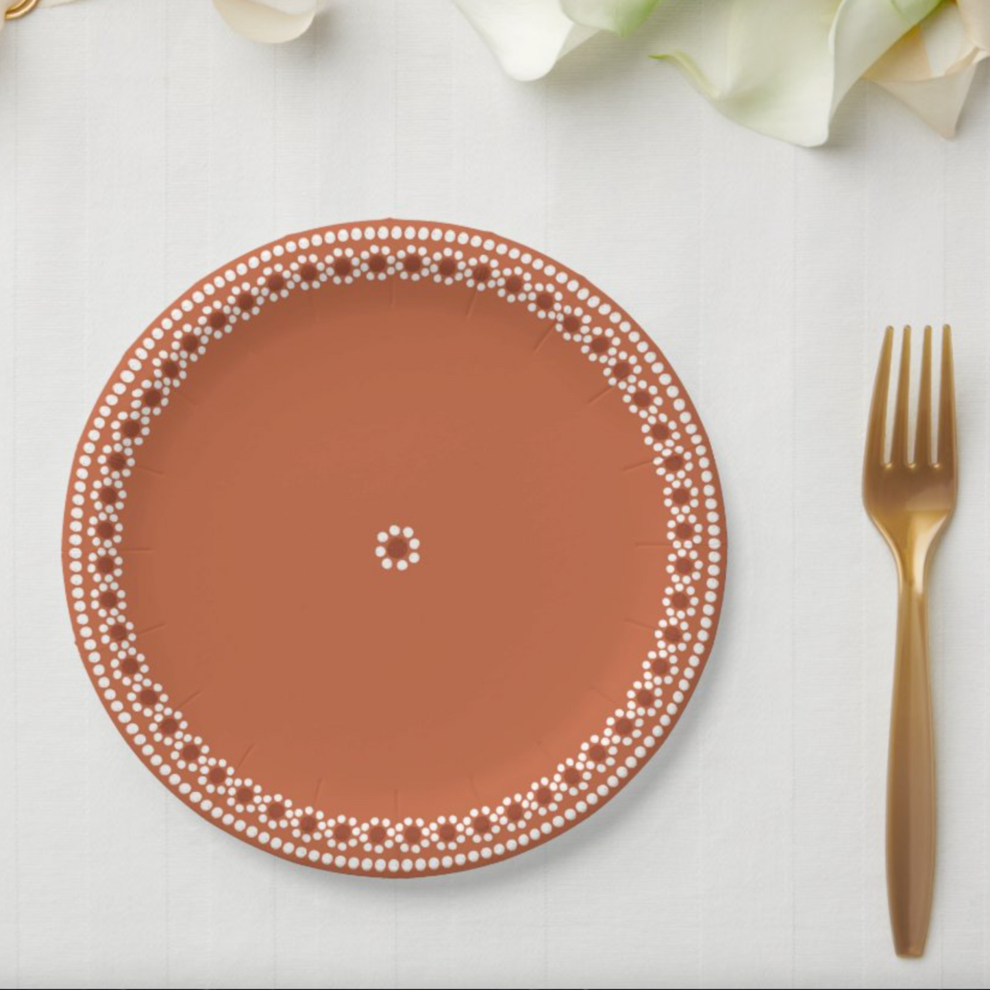 Capula Barro Paper Plates - Terracotta 7" (set of 8)
