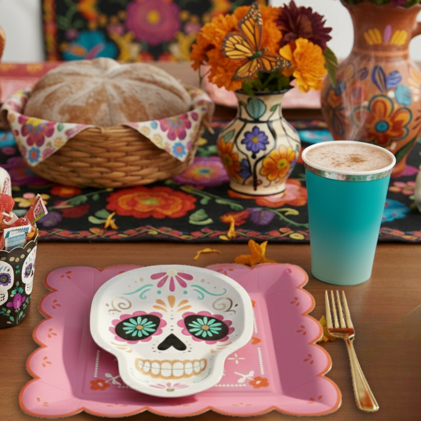 Sugar Skull Shaped Plates