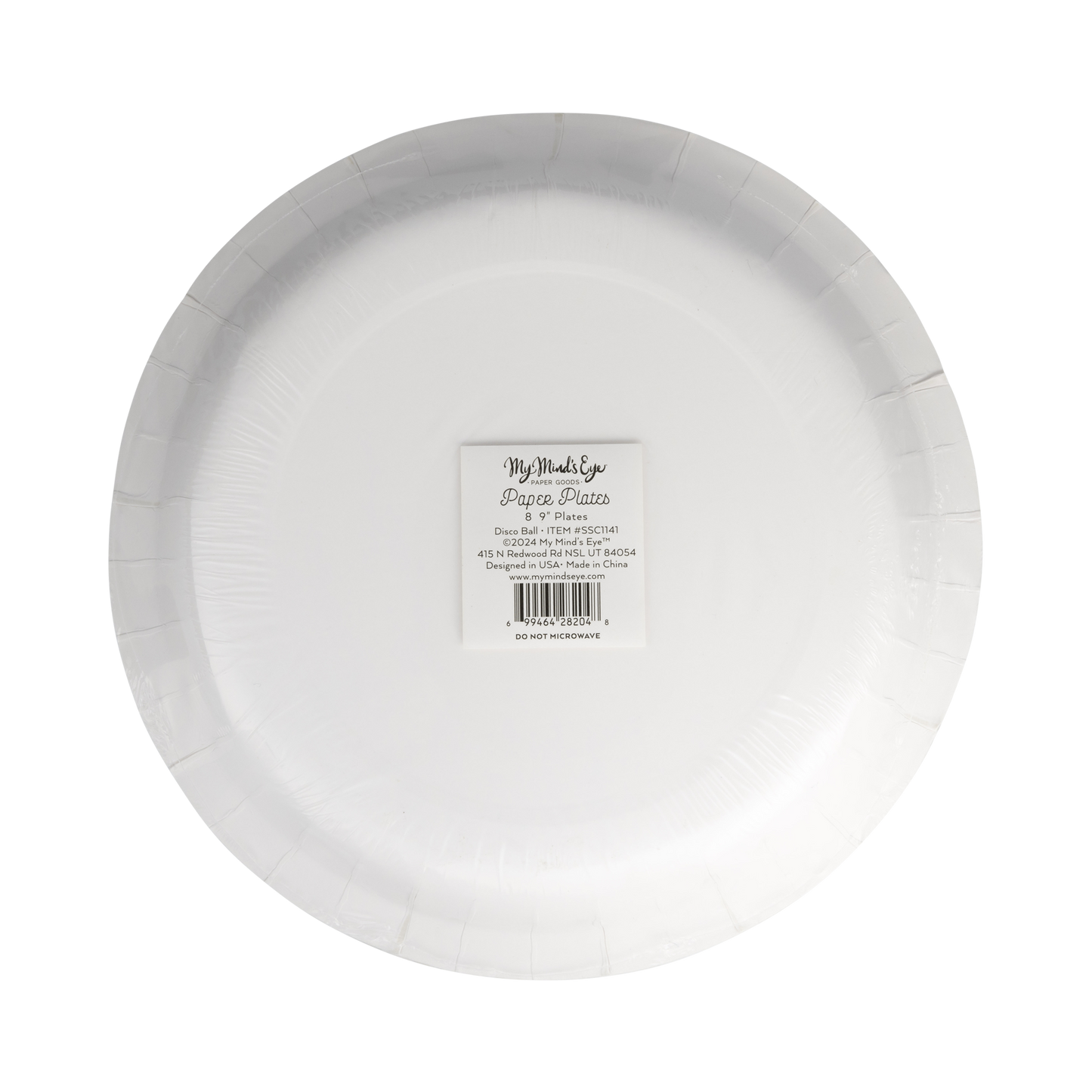 Silver Disco Paper Plates - 9"