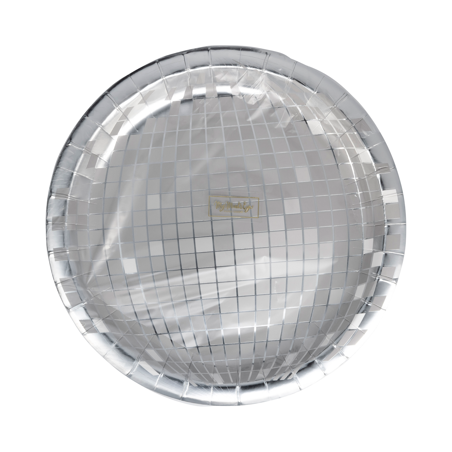 Silver Disco Paper Plates - 9"