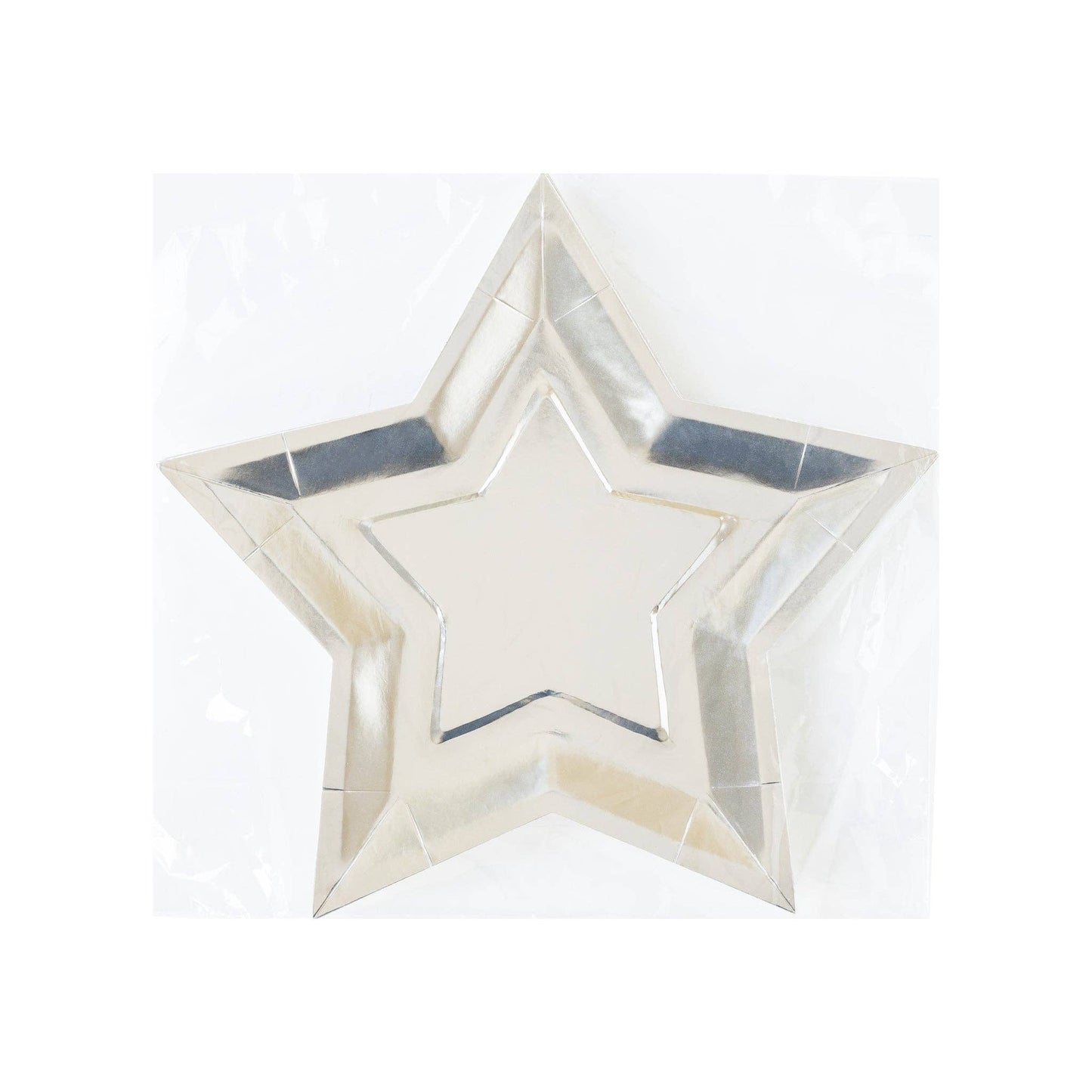 Silver Foil Star Shaped Plates