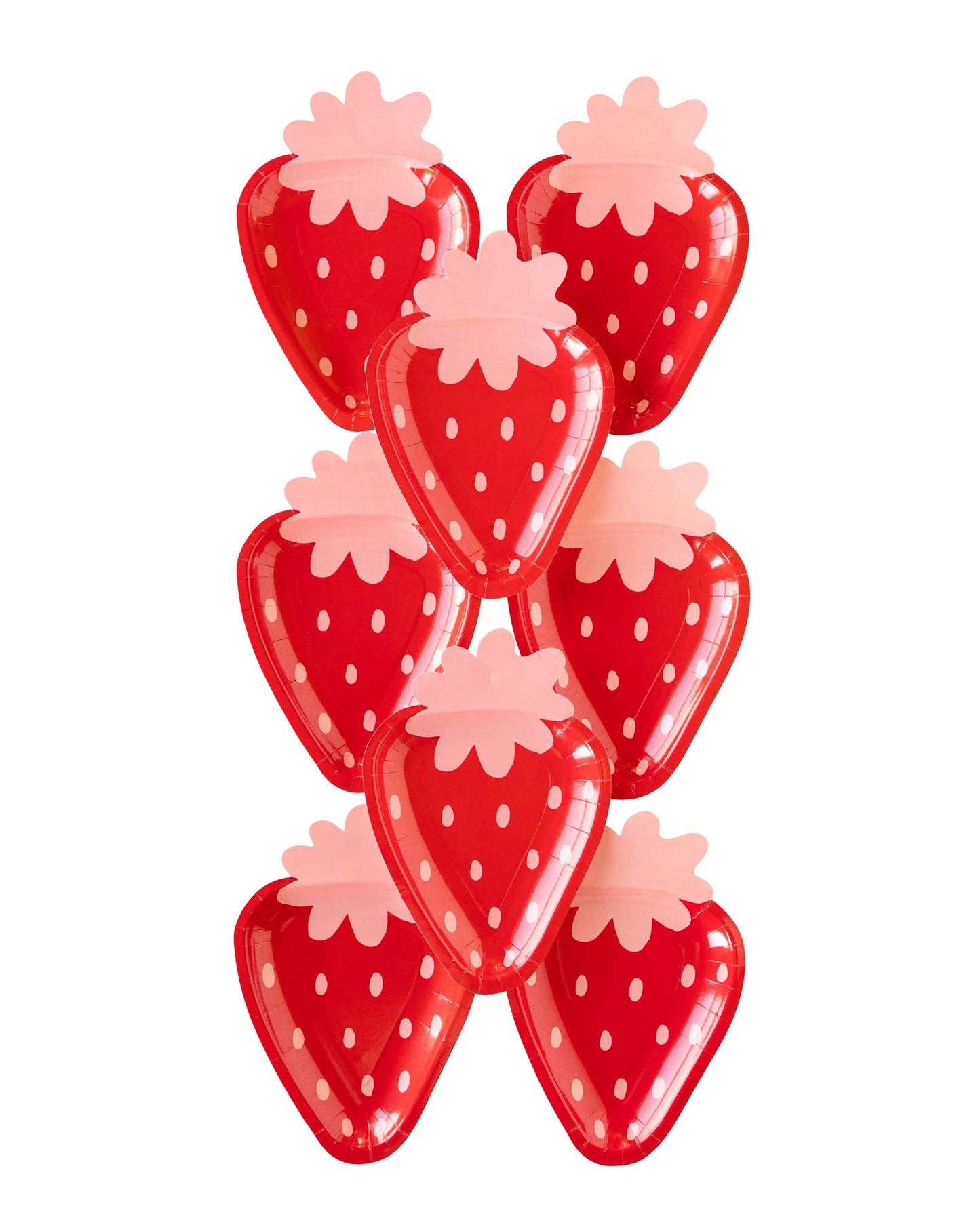 Strawberry Shaped Paper Plates