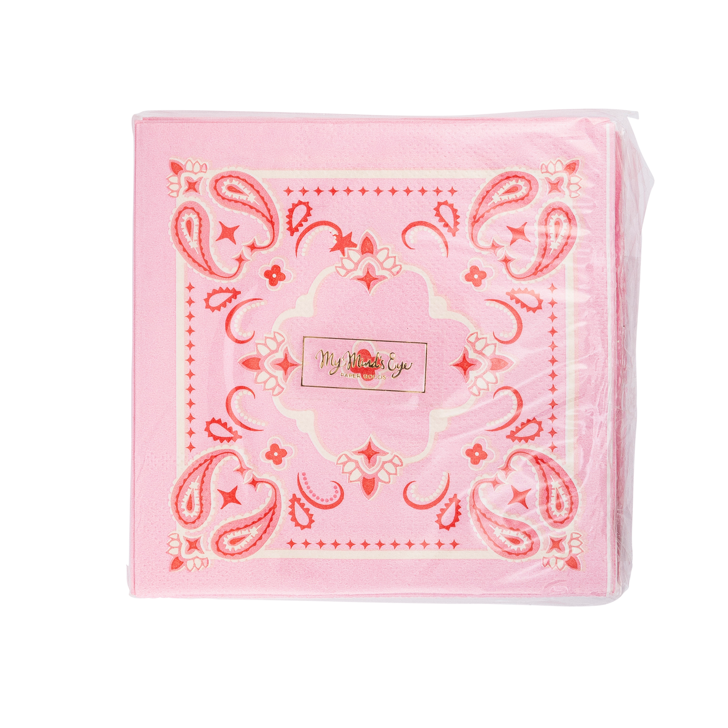 Pink Bandana Paper Cocktail Napkins