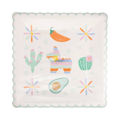 Fiesta Icons Paper Plates - 8"