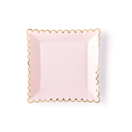 Scallop Blush Paper Plates - 9"