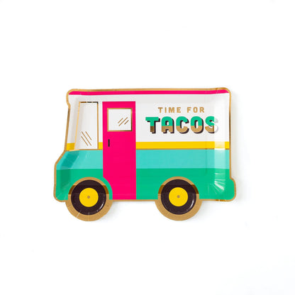 Taco Truck Shaped Paper Plates - 9"