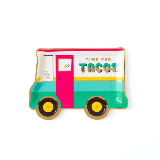 Taco Truck Shaped Paper Plates - 9"
