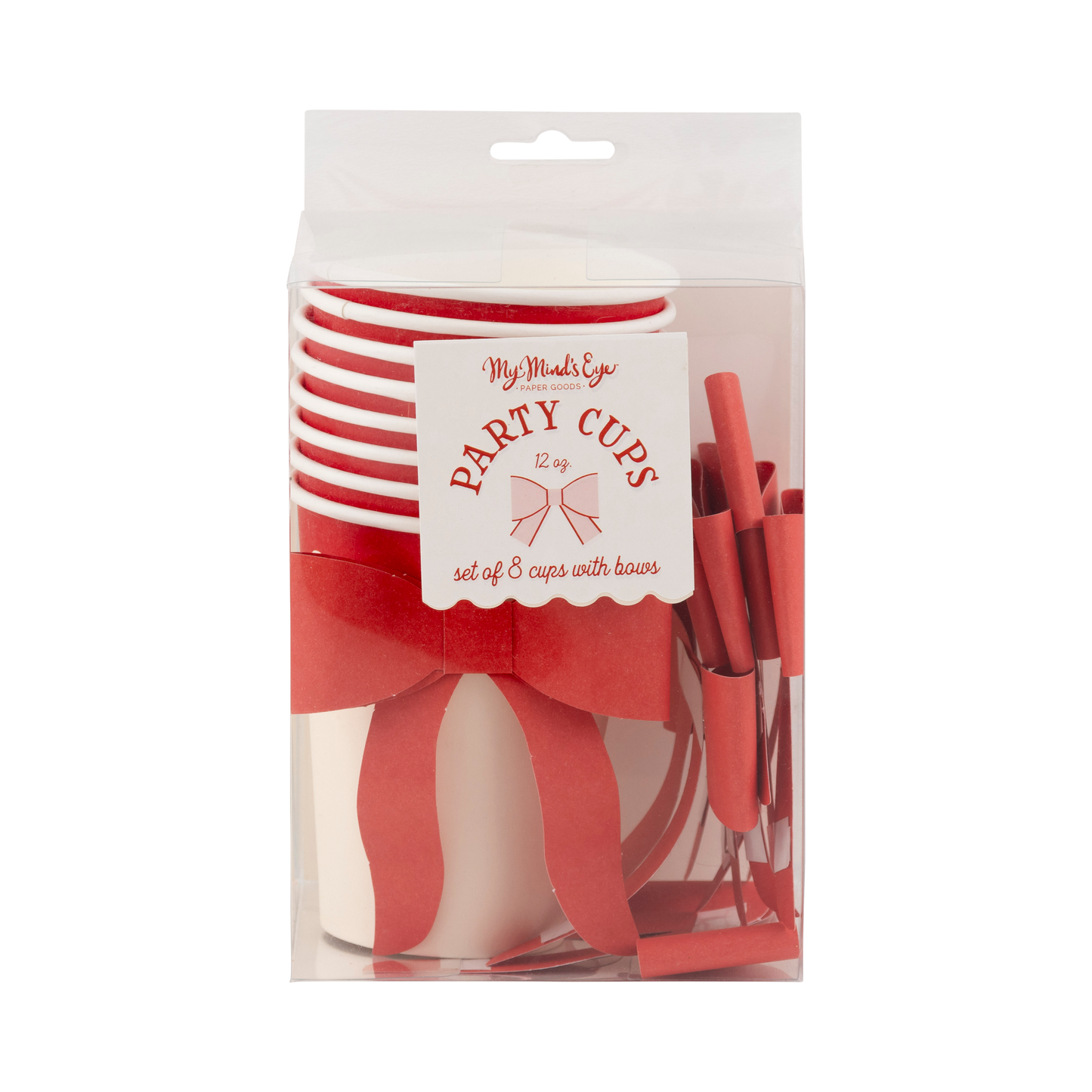 Red Bow Paper Cups