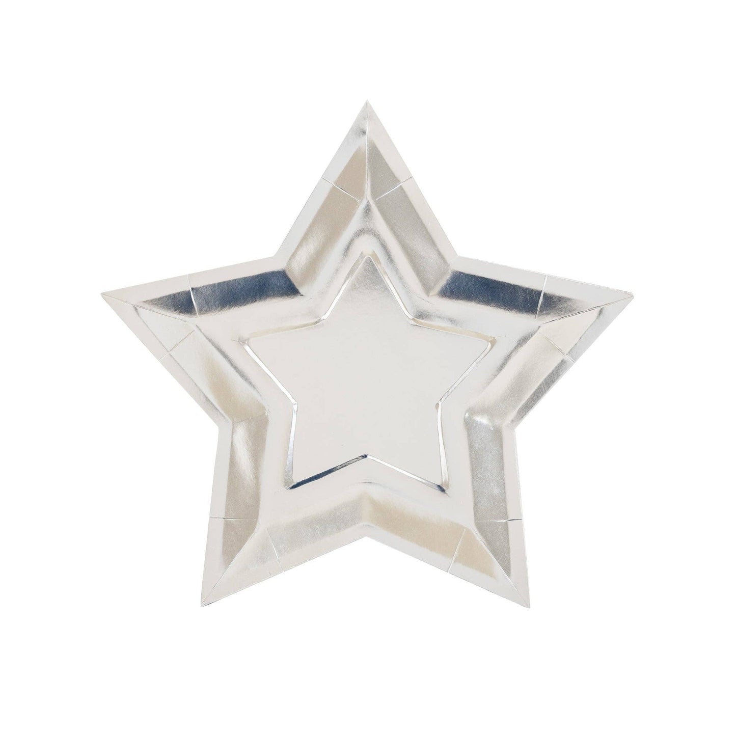 Silver Foil Star Shaped Plate