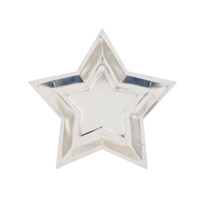 Silver Foil Star Shaped Plate