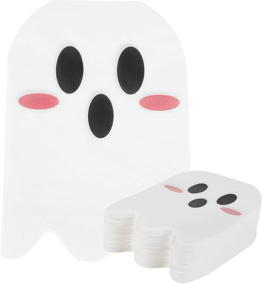 Ghost Shaped Cocktail Napkins - 5.5" (pack of 24)
