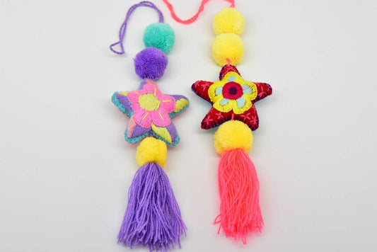 Star Felt Embroidered Ornament - Oaxaca, Mexico