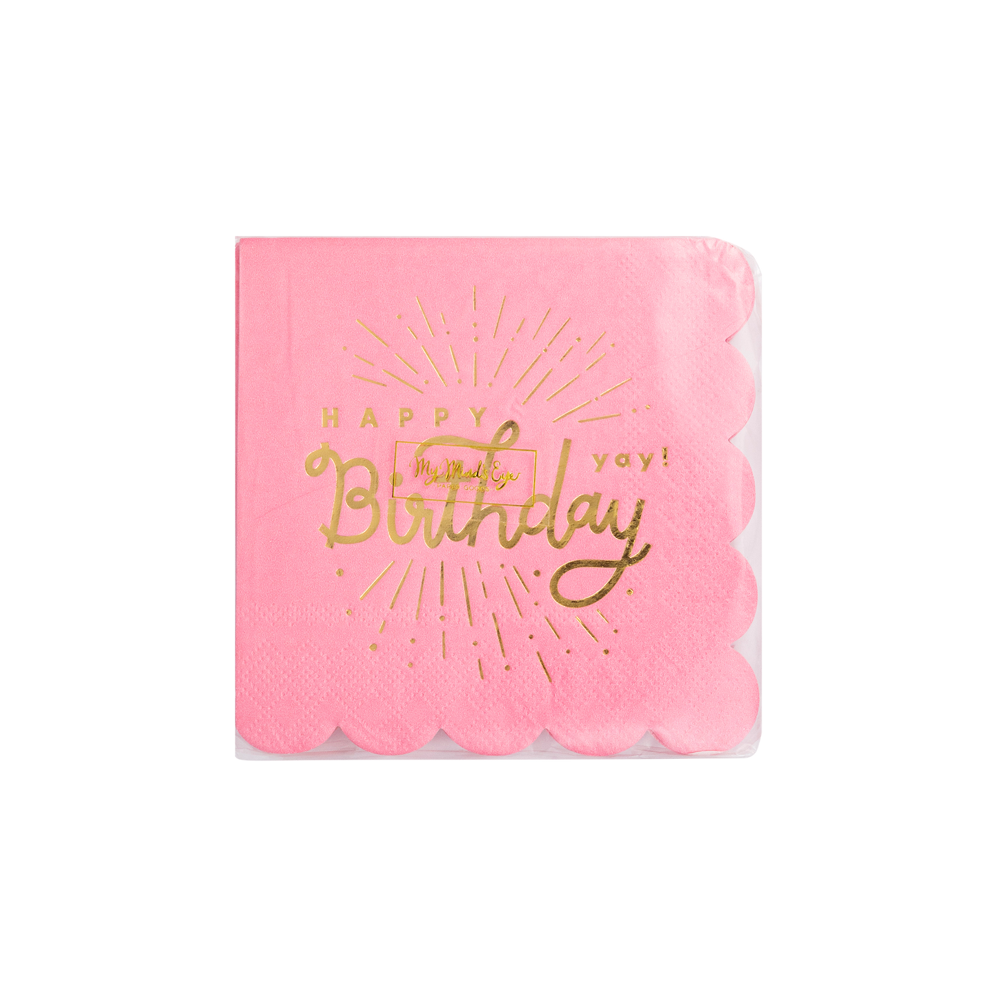 Pink Birthday Cocktail Napkin