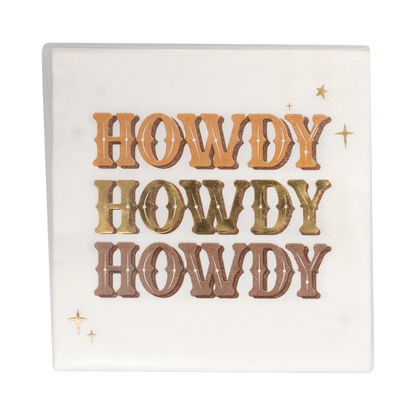 Cowboy Howdy Cocktail Napkins