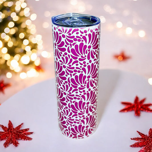 Steel Tumbler - Pink Talavera