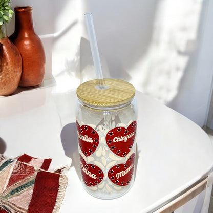 Glass Tumbler - Barro Hearts