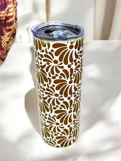 Steel Tumbler - Brown Talavera