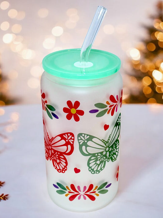 Frosted Tumbler - Mariposas