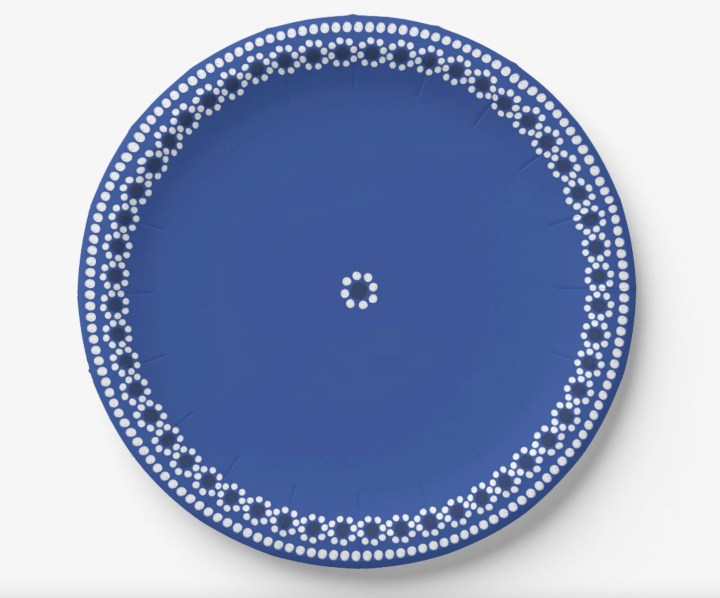 Capula Flower Paper Plate - Blue 7"