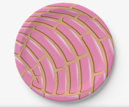 Concha Paper Plates - Pink 7" (set of 8)