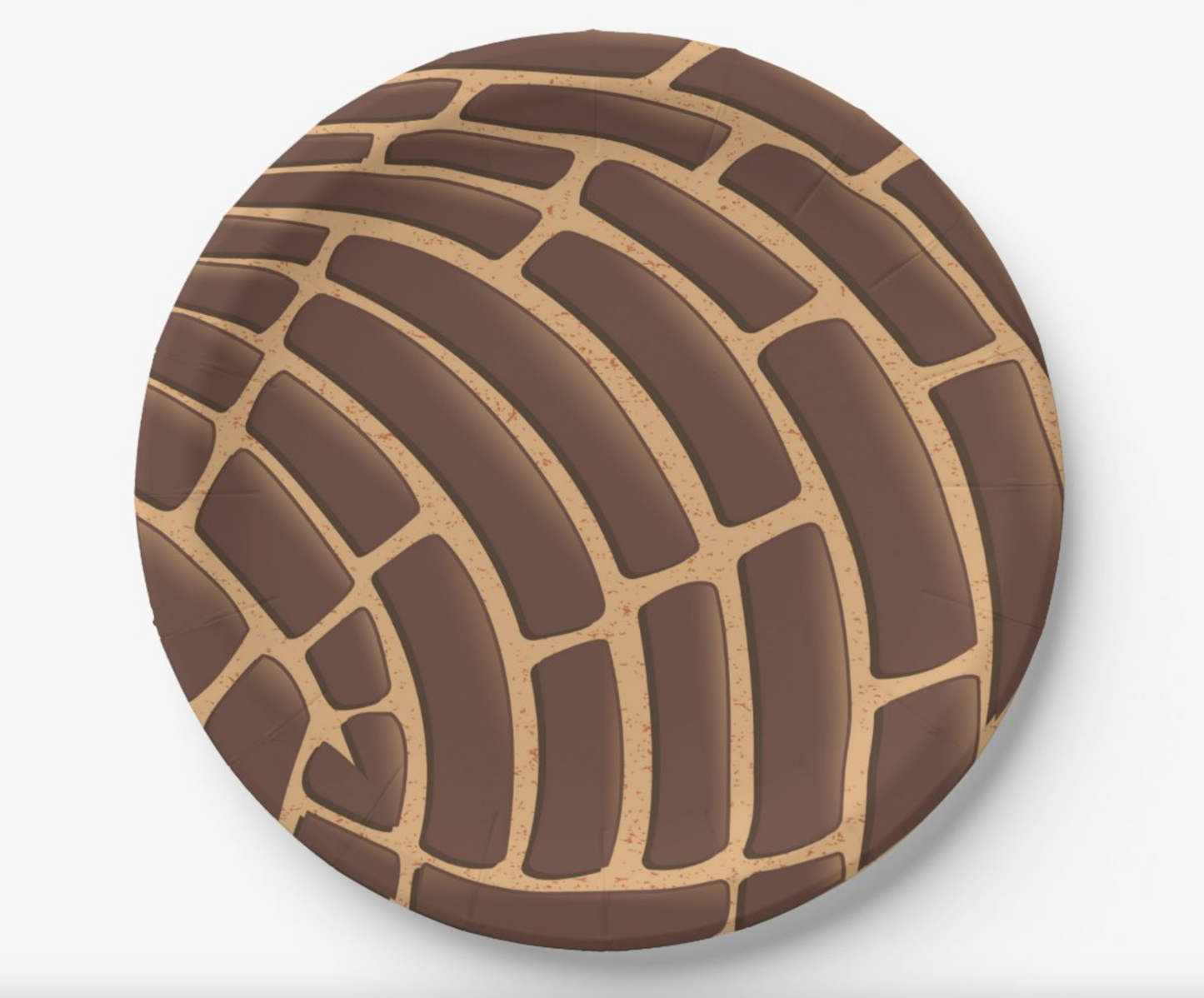 Concha Paper Plate - Brown 7"