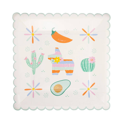 Fiesta Icons Paper Plates - 8"