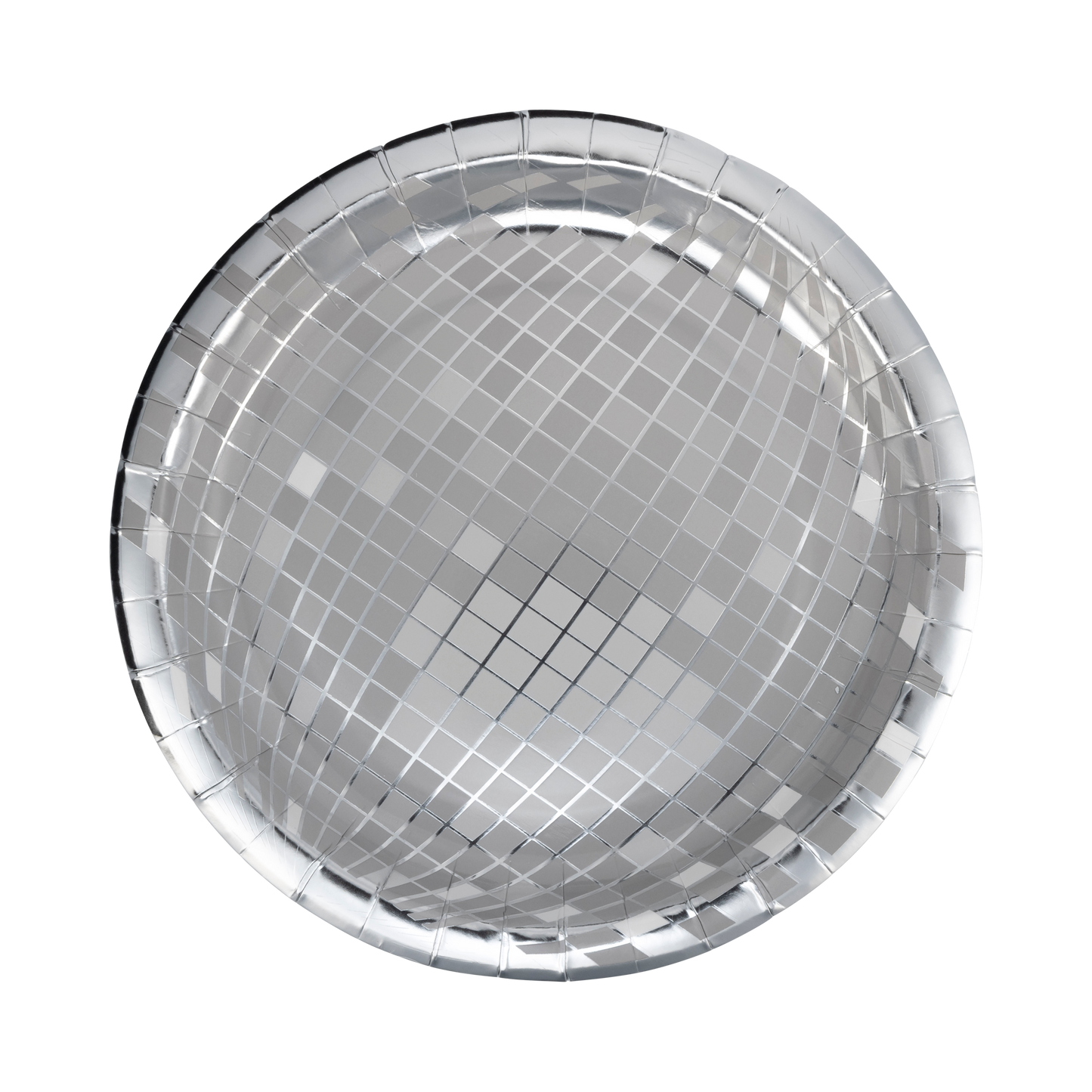 Silver Disco Paper Plates - 9"