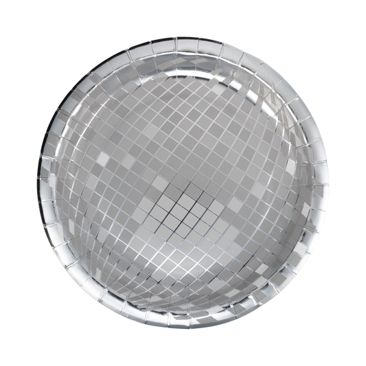 Silver Disco Plate - 9"