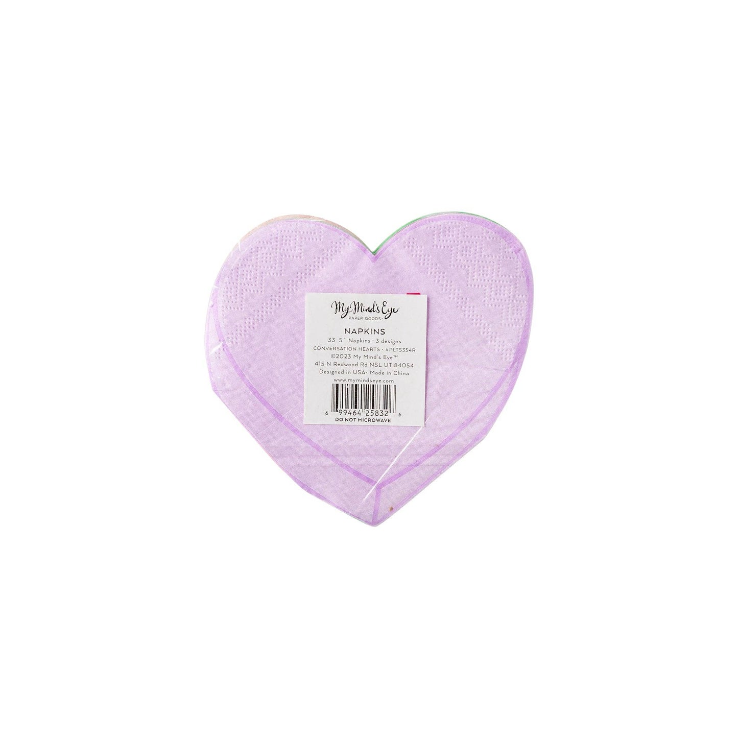 Candy Hearts Shaped Paper Napkin Set